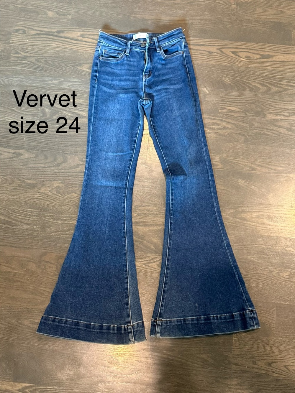 VERVET BY FLYING MONKEY Dark Blue Flared Jeans